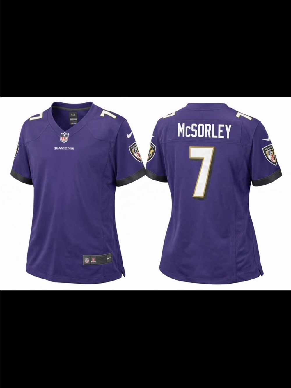 Nike Purple Baltimore Ravens McSorley #7 Replica Jersey
